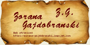 Zorana Gajdobranski vizit kartica
